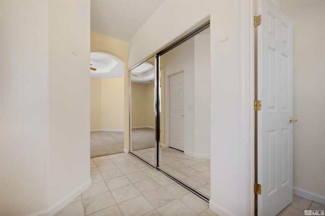 2761 Cheshire, Reno, NV 89523 - corridor featuring light tile patterned floors, baseboards, and light colored carpet