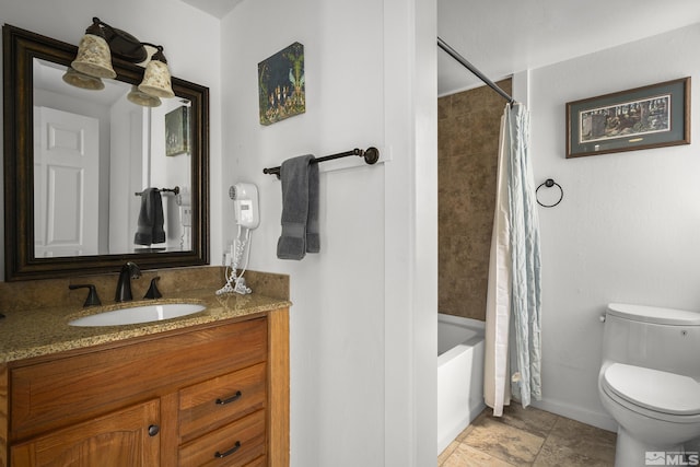 400 Fairview Blvd Unit 8, Incline Village, NV 89451 - bathroom with toilet, baseboards, vanity, and shower / bathtub combination with curtain
