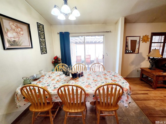 495 Burntwood St, Fallon, NV 89406 - dining room with a chandelier and wood finished floors