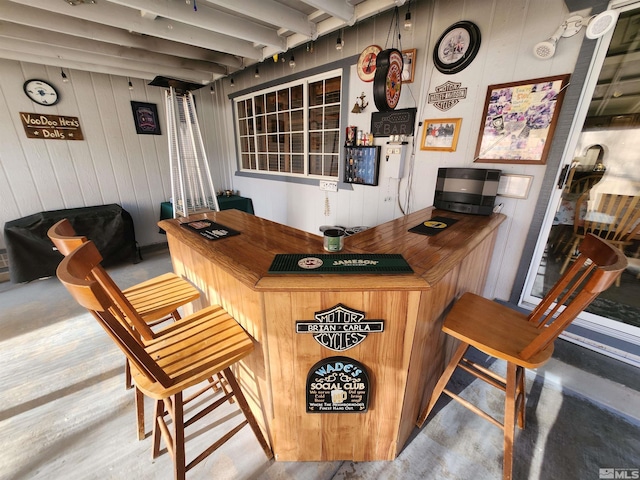 495 Burntwood St, Fallon, NV 89406 - indoor dry bar with wooden walls and beam ceiling