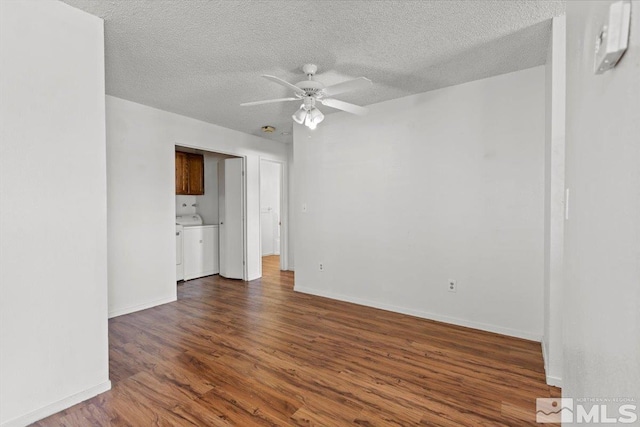 2165 Kietzke Ln Unit D, Reno, NV 89502 - spare room with ceiling fan, dark wood finished floors, a textured ceiling, and baseboards