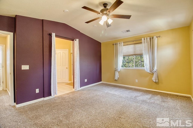 2078 Tivoli, Sparks, NV 89434 - unfurnished bedroom with carpet flooring, lofted ceiling, baseboards, and ceiling fan