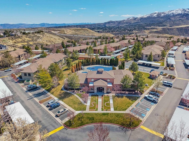 6850 Sharlands Ave # W2137, Reno, NV 89523 - aerial perspective of suburban area featuring a mountainous background