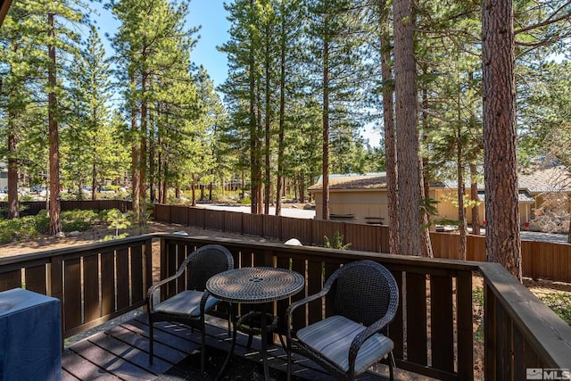 877 Northwood Blvd Unit 2, Incline Village, NV 89451 - wooden terrace with a fenced backyard