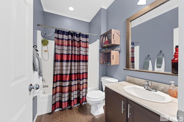 5310 Village Meadows Dr, Sparks, NV 89436 - full bath with shower / bath combination with curtain, wood finished floors, toilet, and vanity