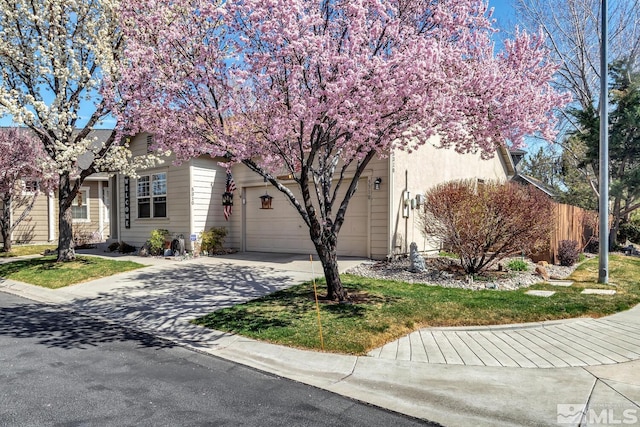 5310 Village Meadows Dr, Sparks, NV 89436 - view of property hidden behind natural elements with concrete driveway and fence
