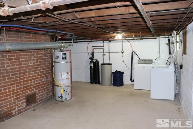 136 W First St, Winnemucca, NV 89445 - unfinished basement with water heater, independent washer and dryer, and a water softener