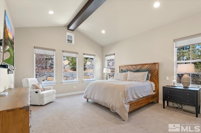 20605 Parc Foret Dr, Reno, NV 89511 - bedroom featuring light carpet, multiple windows, recessed lighting, and baseboards