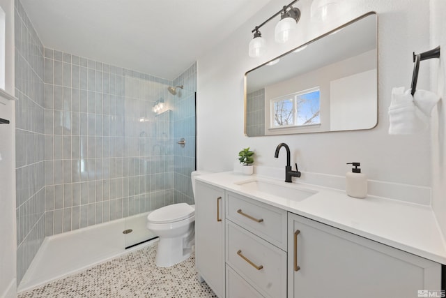 1309 Raeline Ln, Minden, NV 89423 - bathroom with tiled shower, vanity, and toilet