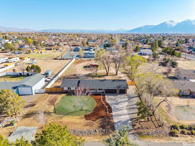 1309 Raeline Ln, Minden, NV 89423 - aerial perspective of suburban area with a mountainous background