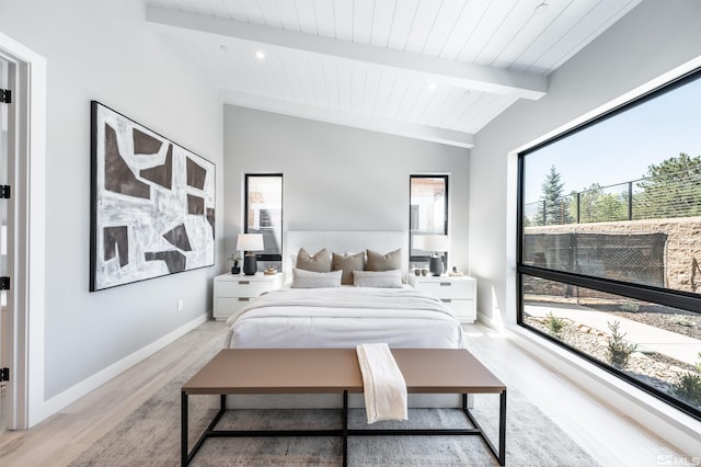 47 Campolina St Unit 23-1, Reno, NV 89511 - bedroom featuring light wood-style flooring, baseboards, and wooden ceiling