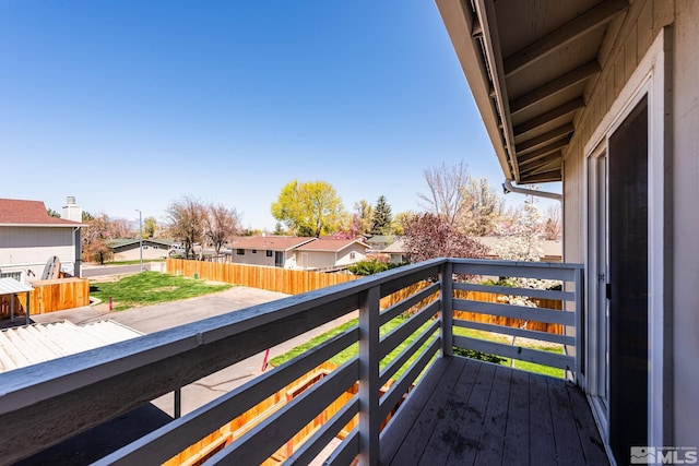 balcony with a residential view