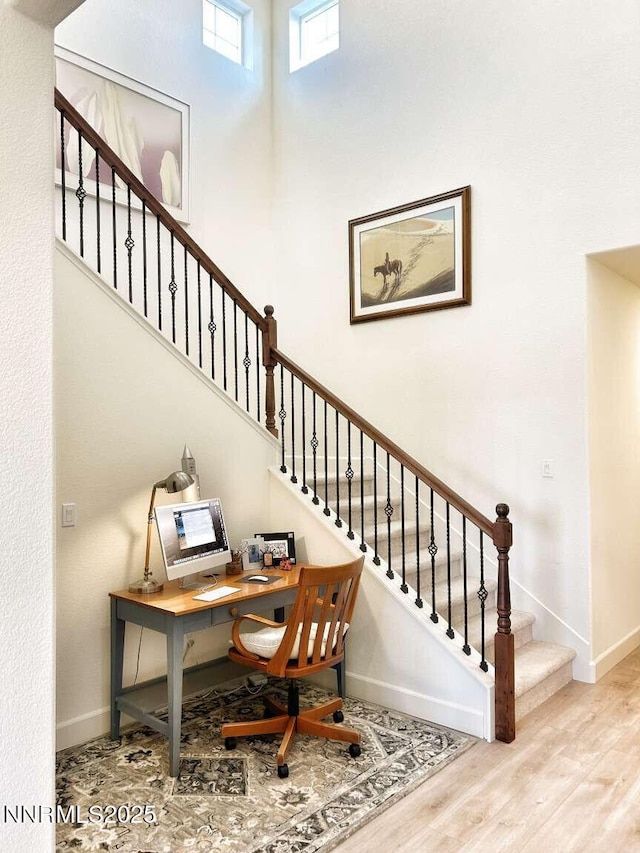 2234 Great Bluffs Ln, Sparks, NV 89436 - office area featuring wood finished floors and baseboards