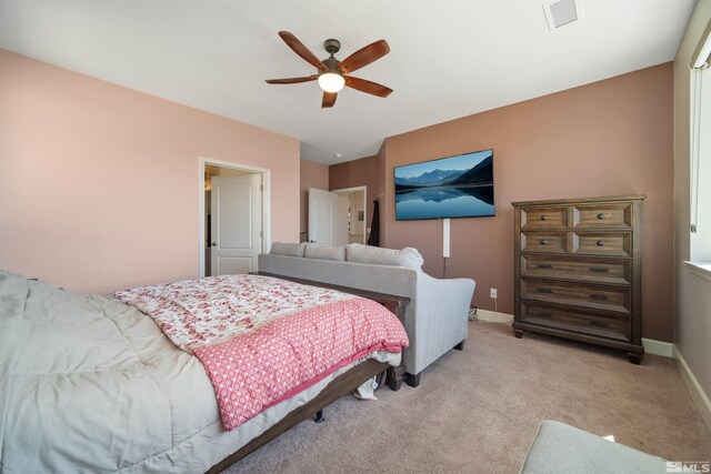 2575 Piero Ct, Sparks, NV 89434 - bedroom featuring light colored carpet, baseboards, and ceiling fan