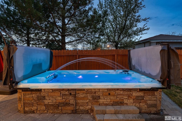 2116 Frisco Way, Sparks, NV 89434 - view of patio / terrace featuring fence and a covered hot tub