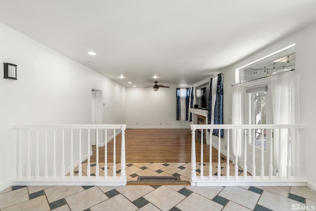960 Country Ridge Dr, Sparks, NV 89434 - spare room with recessed lighting, a ceiling fan, baseboards, and wood finished floors
