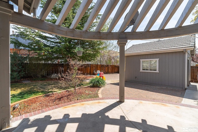 960 Country Ridge Dr, Sparks, NV 89434 - view of patio with a fenced backyard and a pergola