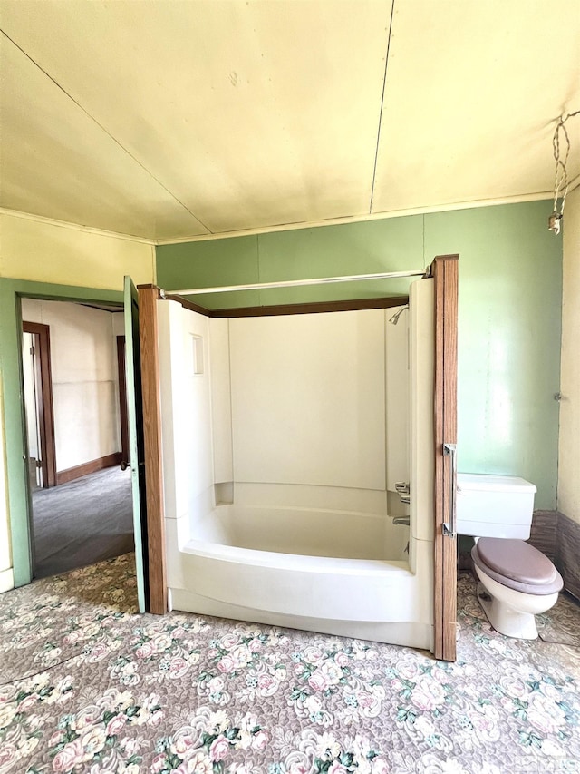 215 S Broad St, Battle Mountain, NV 89820 - bathroom featuring toilet and washtub / shower combination