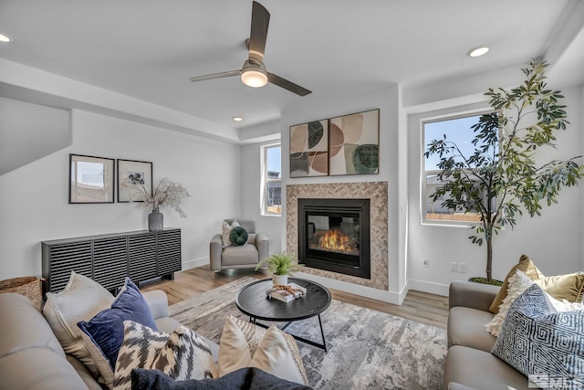 15 Nova Ct Unit 112, Carson City, NV 89705 - living area with healthy amount of natural light, light wood-type flooring, recessed lighting, and a ceiling fan