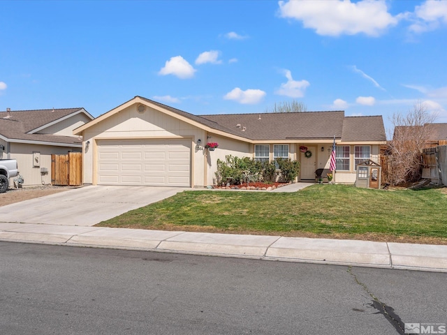 1564 Reese River Rd, Fernley, NV 89408 - ranch-style house with an attached garage and driveway