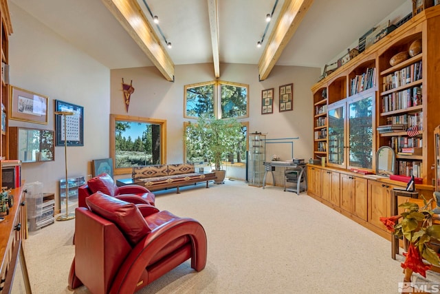 180 Nottingham Ct, Reno, NV 89511 - sitting room featuring carpet floors, an office area, and rail lighting