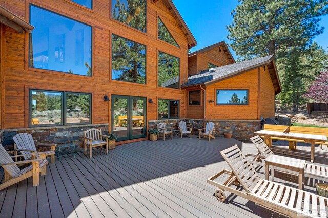 180 Nottingham Ct, Reno, NV 89511 - wooden terrace with french doors