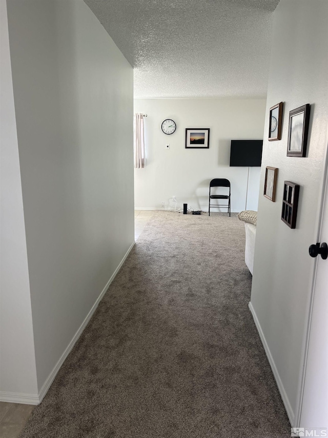 115 Birch St, Hawthorne, NV 89415 - hallway featuring carpet, a textured ceiling, and baseboards