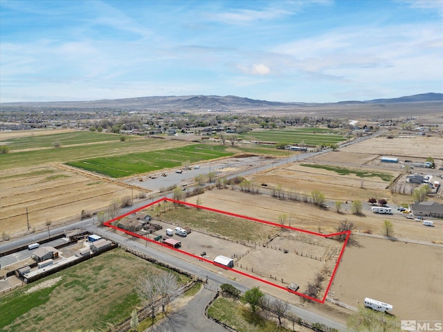 325 Stock Ln, Fernley, NV 89408 - view of rural area with property parcel outlined and a mountain backdrop