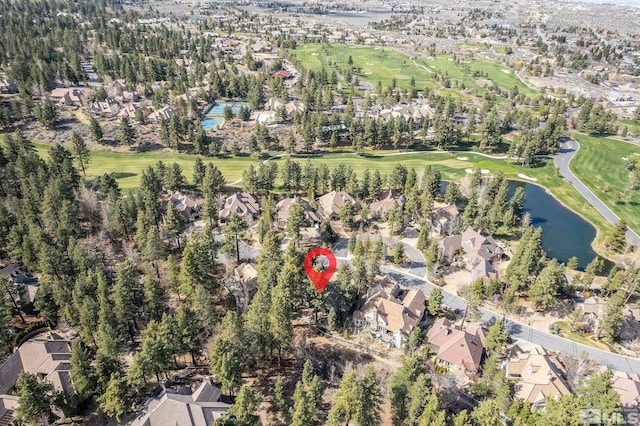 6554 Champetre, Reno, NV 89511 - aerial overview of property's location featuring nearby suburban area, a local golf course, and a nearby body of water