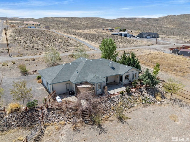 1974 Spring Rd, Fernley, NV 89408 - view from above of property featuring a mountain backdrop and a desert landscape