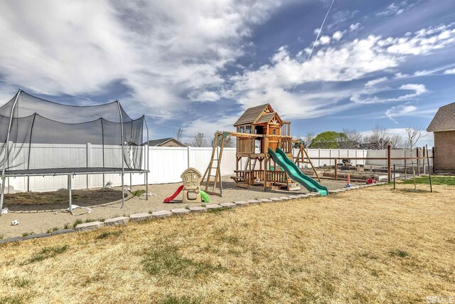 1675 Skyridge Dr, Fallon, NV 89406 - view of jungle gym with a trampoline