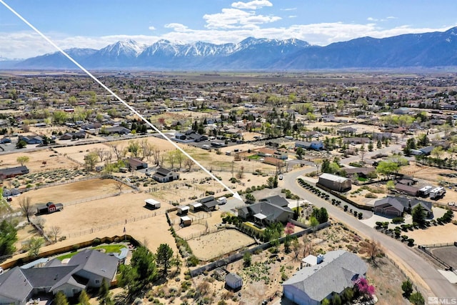 1367 Porter Dr, Minden, NV 89423 - aerial perspective of suburban area featuring mountains