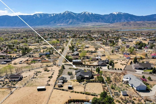 1367 Porter Dr, Minden, NV 89423 - aerial view of residential area featuring a mountainous background