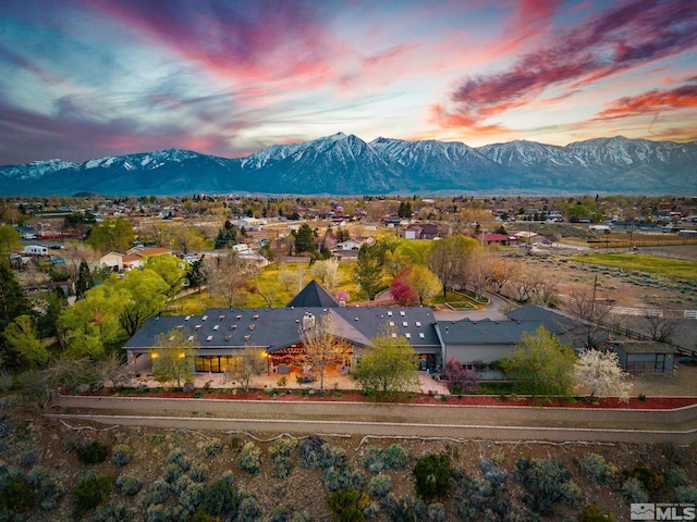 951 Riverview Dr, Gardnerville, NV 89460 - aerial view at dusk of a mountain view