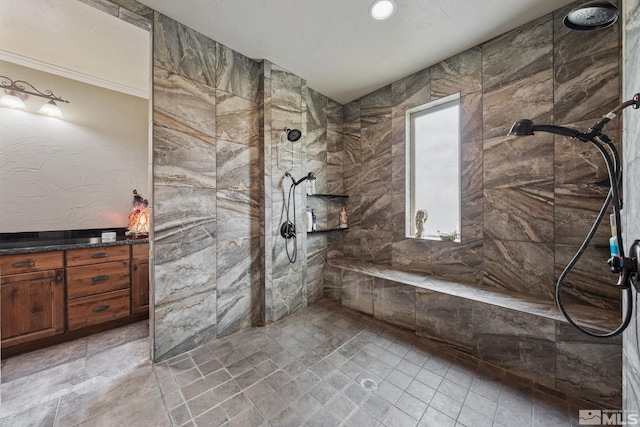 951 Riverview Dr, Gardnerville, NV 89460 - bathroom featuring a walk in shower and vanity