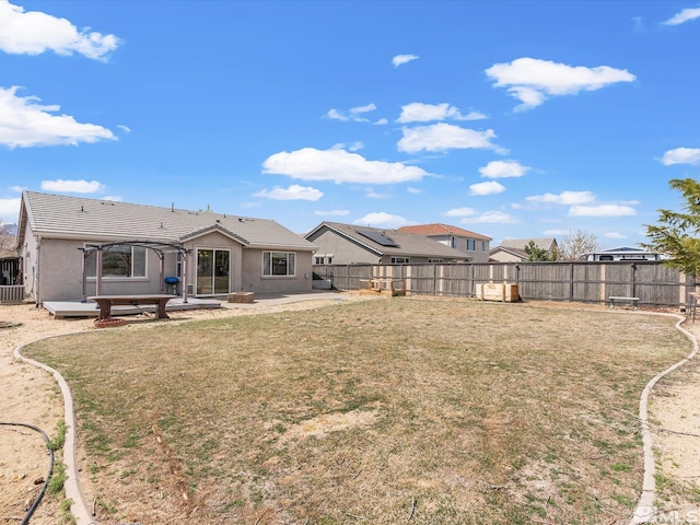 7730 Opal Blf, Reno, NV 89506 - rear view of property with a patio, a pergola, a tiled roof, and stucco siding