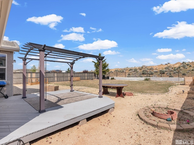 7730 Opal Blf, Reno, NV 89506 - view of yard with a deck and a pergola
