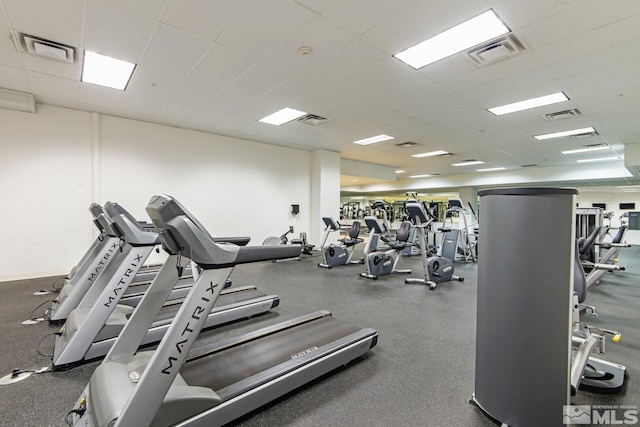 255 N Sierra St Unit 708, Reno, NV 89501 - gym with a paneled ceiling