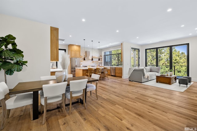 2531 Edgerock Rd, Reno, NV 89519 - dining space with light wood finished floors and recessed lighting