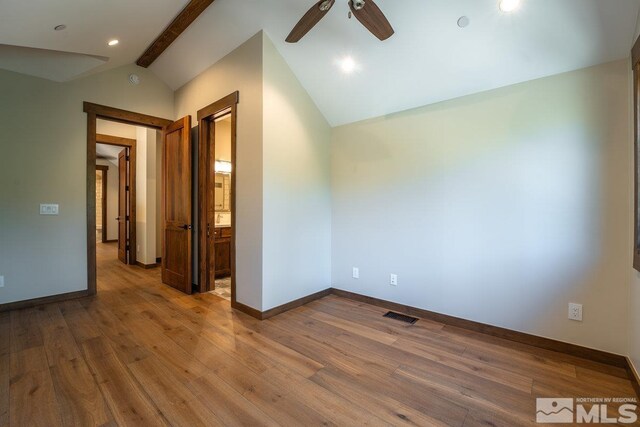534 Headwaters Way, Carson City, NV 89705 - empty room with a ceiling fan, wood finished floors, baseboards, and recessed lighting
