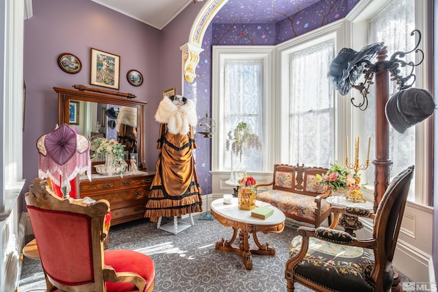 102 N Curry St, Carson City, NV 89703 - sitting room featuring plenty of natural light and crown molding