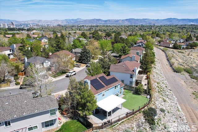 4776 Scenic Hill Cir, Reno, NV 89523 - aerial overview of property's location featuring nearby suburban area and a mountainous background