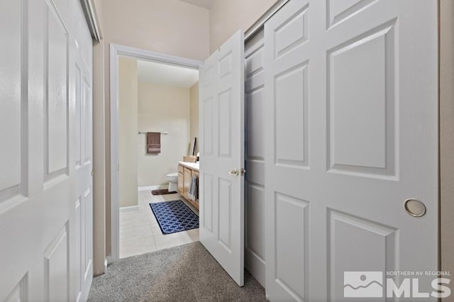 900 S Meadows Pkwy Unit 614, Reno, NV 89521 - bathroom with toilet, vanity, tile patterned floors, and baseboards
