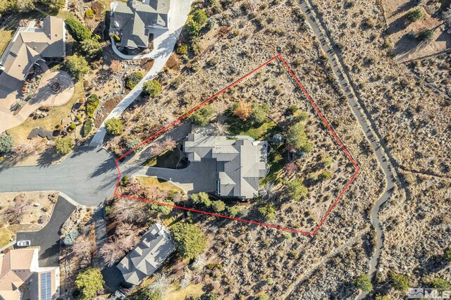 14245 Prairie Flower Ct, Reno, NV 89511 - aerial perspective of suburban area with property boundaries highlighted