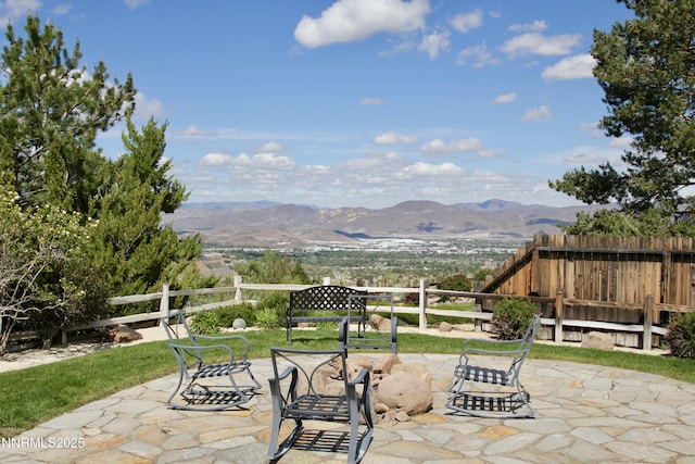 3463 White Mountain Ct, Reno, NV 89511 - view of patio / terrace with a mountain view