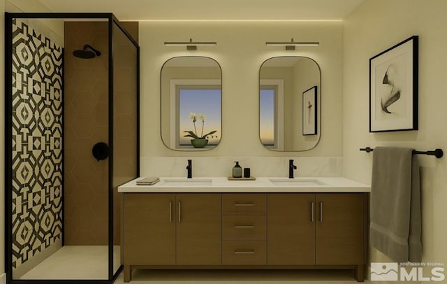 1308 Cave Rock Dr Unit C, Glenbrook, NV 89413 - full bath featuring a stall shower and double vanity