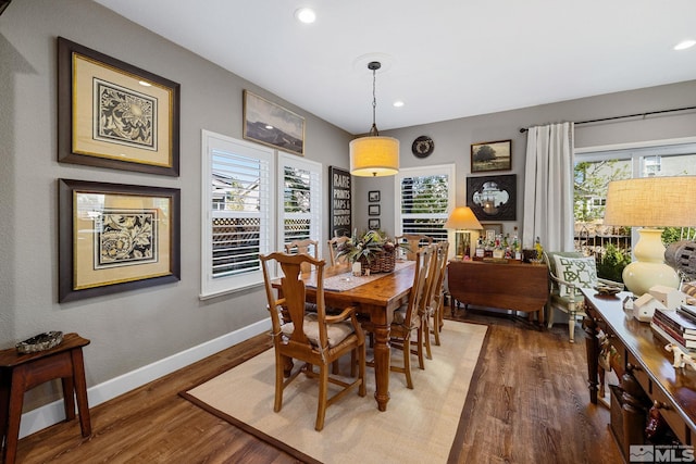958 Marble Hills Cir, Sparks, NV 89436 - dining space featuring wood finished floors, baseboards, and recessed lighting