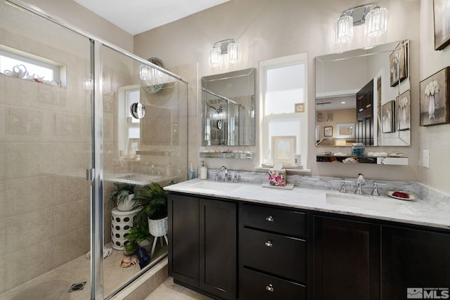 958 Marble Hills Cir, Sparks, NV 89436 - full bathroom featuring a stall shower and double vanity
