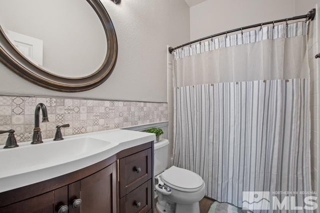 4531 Pyramid Peak Cir, Sparks, NV 89436 - bathroom featuring toilet, vanity, and curtained shower