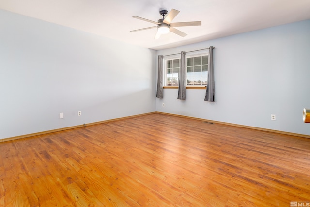 5925 Arvilla Ln, Fallon, NV 89406 - empty room with light wood-type flooring, ceiling fan, and baseboards
